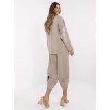 Italy Moda Set-MI-KMPL-M56491.09-dark beige | Shoptok.si