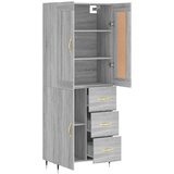  Visoka komoda siva sonome 69,5x34x180 cm od konstruiranog drva | shoptok.hr