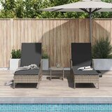  Ležaljka 3 pcs Siva i tamno siva 55 x 200 x 92 cm poliratan | shoptok.hr
