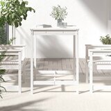  Vrtni stol bijeli 82,5 x 82,5 x 110 cm od masivne borovine | shoptok.hr