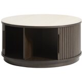 Unique Furniture Okrugao stolić za kavu s keramičkom daskom u tamnoj prirodnoj boji ø 85 cm Enna – | shoptok.hr