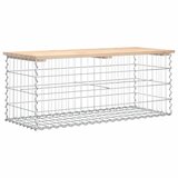  Vrtna klupa s gabionskim dizajnom 103x44x42 cm masivna borovina | shoptok.hr