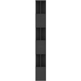 vidaXL Knjižna omara/paravan črna 80x24x192 cm iverna plošča | Shoptok.si