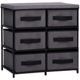 vidaXL Omarica za shranjevanje s 6 predali 55x29x55 cm siva iz jekla | Shoptok.si