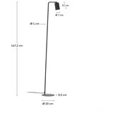 Kave Home Crna stojeća svjetiljka (visina 147 cm) Manie – | shoptok.hr