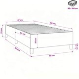  Okvir za krevet s oprugom zeleni 90x190 cm od tkanine | shoptok.hr