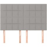  Posteljno vzglavje 4 kosa svetlo siv 72x5x78/88 cm blago, (20936384) | Shoptok.si
