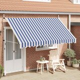 Tenda na ručno uvlačenje 350 cm plavo-bijela prugasta | shoptok.hr