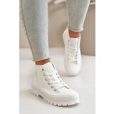 Big Star Women's sneakers with ankle choke white Cene