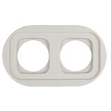  Elhard - Dupli keramički retro prekidač sa ramom č. 1 beli | Eponuda.com