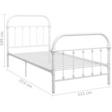  Okvir za krevet bijeli metalni 100 x 200 cm | shoptok.hr