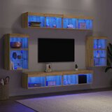  Set TV komoda Zidne 8 pcs hrast artisan Konstruirano drvo | shoptok.hr