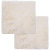 vidaXL Podloge za stol 2 kosa bele 40x40 cm prava ovčja koža Cene