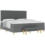 vidaXL Postelja z vzmetnico in klopjo Temno siva 200x200 cm Izdelek, (22049508) Cene
