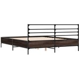  Okvir kreveta boja hrasta 120x200 cm konstruirano drvo i metal | shoptok.hr