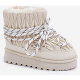 Boto FR1 Children's Snow Boots Insulated With Thick Fur Light Beige Nastira | Eponuda.ba