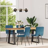 vidaXL Jedilni stoli 4 kosi moder žamet | Shoptok.si