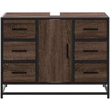 vidaXL Kupaonski ormarić za umivaonik boja hrasta 80x33x60 cm drveni | shoptok.hr
