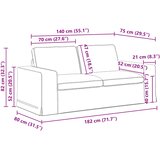 SOFA Crna 182 x 80 x 82 cm tkanina | shoptok.hr