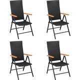  5-dijelni vrtni blagovaonski set crno-smeđi | shoptok.hr