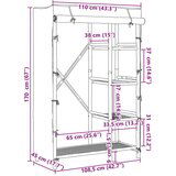 vidaXL Garderobna omara 110x45x170 cm bambus | Shoptok.si