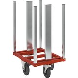 Kongamek transportni voziček za paletne okvirje KM224, dxšxv 800 x 600 x 1215 mm, 2 vrtljivi in 2 fiksni kolesi Cene