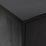  Komoda crna 75 x 35 x 70 cm od masivne borovine | shoptok.hr