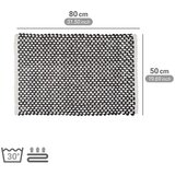 Wenko Črno-bela tekstilna kopalniška preproga 50x80 cm Covelo – | Shoptok.si