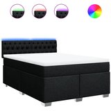 vidaXL Box spring postelja z vzmetnico črna 140x200 cm blago, (21309450) Cene