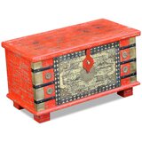 vidaXL škrinja za pohranu crvena mango drvo 80x40x45 cm | shoptok.hr