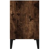  Nočna omarica s kovinskimi nogami dimljeni hrast 40x30x50 cm, (20732189) | Shoptok.si