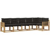 vidaXL Zunanja garnitura za sedenje z blazino 6 pcs Bela in črna, (5000281921) | Shoptok.si