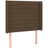  Uzglavlje s ušima tamnosmeđe 83x16x118/128 cm od tkanine | shoptok.hr