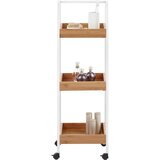 Mömax dodatni regal livia, barva hrasta, bela | Shoptok.si