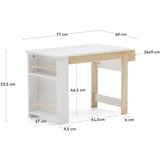 Kave Home Otroška pisalna miza z belo mizno ploščo 40x77 cm Serwa – | Shoptok.si