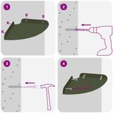  Ležeča polica s polico 4 pcs Oljčno zelena 18 x 18 x 2 cm, (5000307036) | Shoptok.si