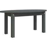 Maison Chic Klubska mizica - kavna mizica - Nizka mizica siva 80x40x35 cm trdna borovina, (21753347) Cene