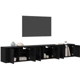  Zidni TV ormar set Zidne 3 pcs Crni hrast 80 x 34,5 x 40 cm | shoptok.hr