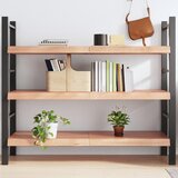 Maison Chic Stenska polica - Viseča Polica svetlo rjava 140x60x(2-6) cm trdna hrastovina, (21784544) | Shoptok.si