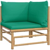  Kutna vrtna sofa od bambusa sa zelenim jastucima | shoptok.hr