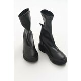 LuviShoes 3042 Black Skin Women's Boots Cene