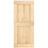  Klizna vrata 90 x 210 cm Čvrsta borovina (neobrađena) | shoptok.hr