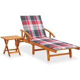 In vrtni ležalnik z mizico in trden akacijev les | Shoptok.si