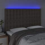  LED uzglavlje smeđesivo 144x5x118/128 cm od tkanine | shoptok.hr