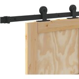  Klizna vrata Prirodna i crna 86 x 211 cm Masivna borovina | shoptok.hr
