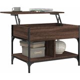  Stolić za kavu smeđa boja hrasta 70x50x50 cm od drva i metala | Shoptok.si