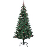  Umjetno predsvijetljeno božićno drvce Zelena 240 cm PVC i metal | shoptok.hr