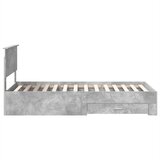  Krevetna konstrukcija s uzglavljem Betonski sivi 100 x 200 cm | shoptok.hr