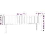  Uzglavlje s ušima tamnosmeđe 203x16x78/88 cm od tkanine | shoptok.hr