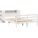  Krevet s regalom z knjige bez madraca bijeli 120x190cm borovina | shoptok.hr